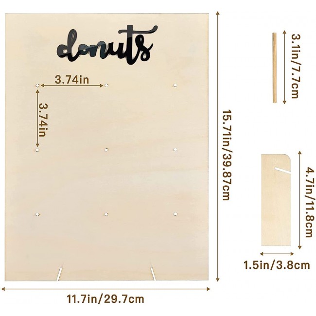 Espositore Donut Porta Ciambelle in Legno