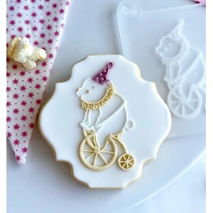 Timbro Circo - Orso in bicicletta