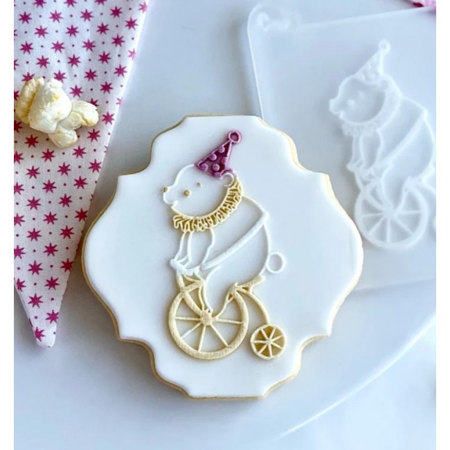 Timbro Circo - Orso in bicicletta