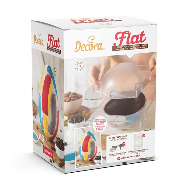 Kit Stampi per Uova di Cioccolato Flat