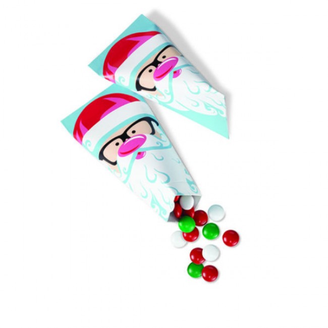 Portadolci a forma di cono In Carta Babbo Natale