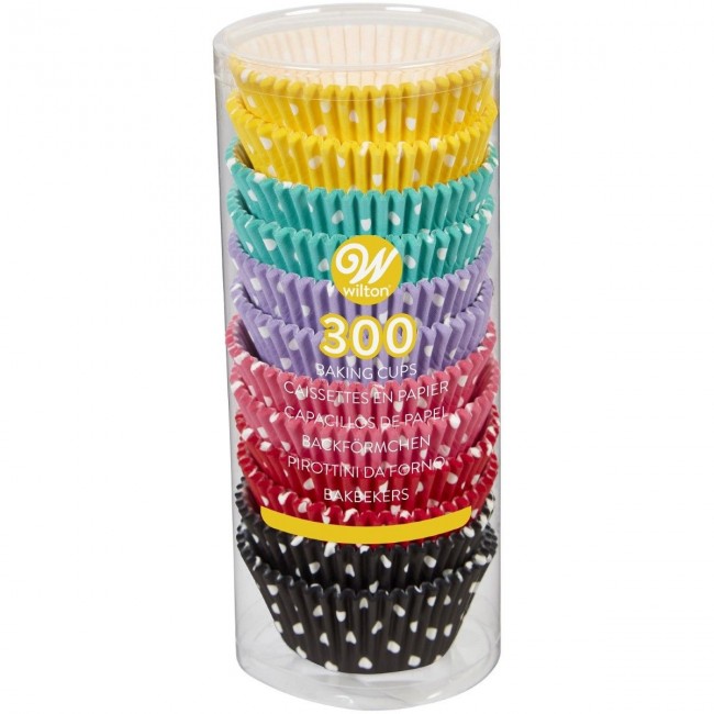 Pirottini Wilton Baking Cups Polka Dots da 300 pezzi