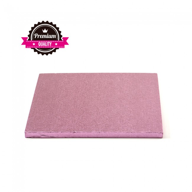 Sottotorta rigidi quadrati 25x25 Spessore 1,2 cm Rosa premium quality