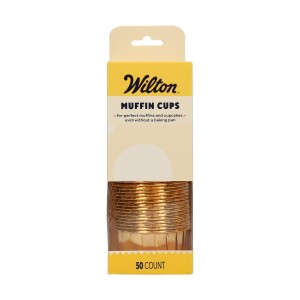 Pirottino per cupcake e muffin Wilton Muffin Cups Gold pk/50