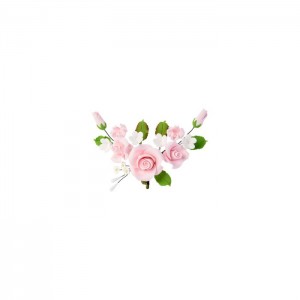 Fiori decorativi in zucchero Ramo rose rosa