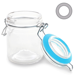 Vasetto barattolo tondo in vetro da 150ml  6,6x9,3 cm.