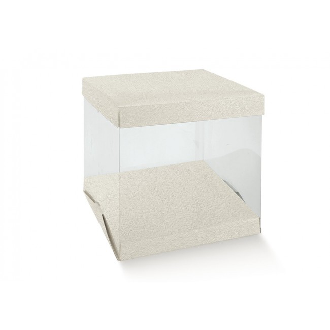 Scatola in pvc con fondo in cartone 50x50x54