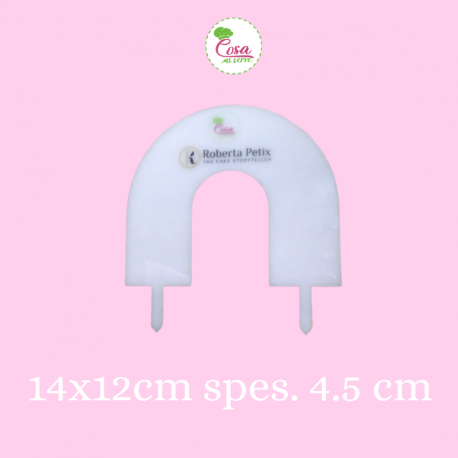 Guida al cake topper Arcobaleno 14x12cm spes.4.5cm