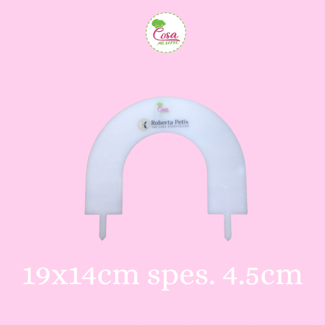 Guida al cake topper Arcobaleno 19x14cm spes.4.5cm