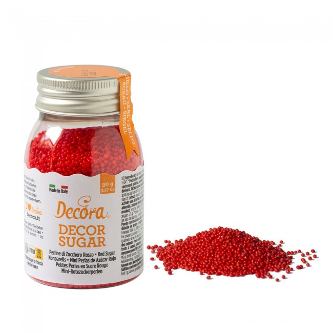 Perline di zucchero rosse 100gr