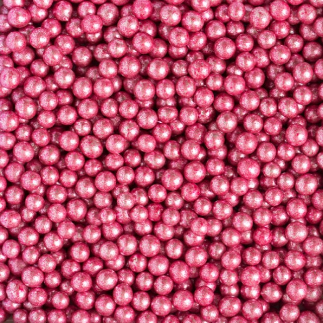 Perle di zucchero rosa metallizzato 100gr