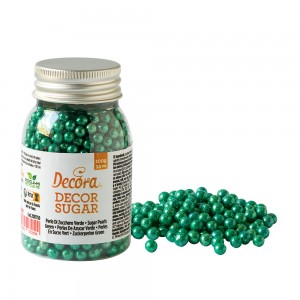 Perle di zucchero verde metallizzato 100gr