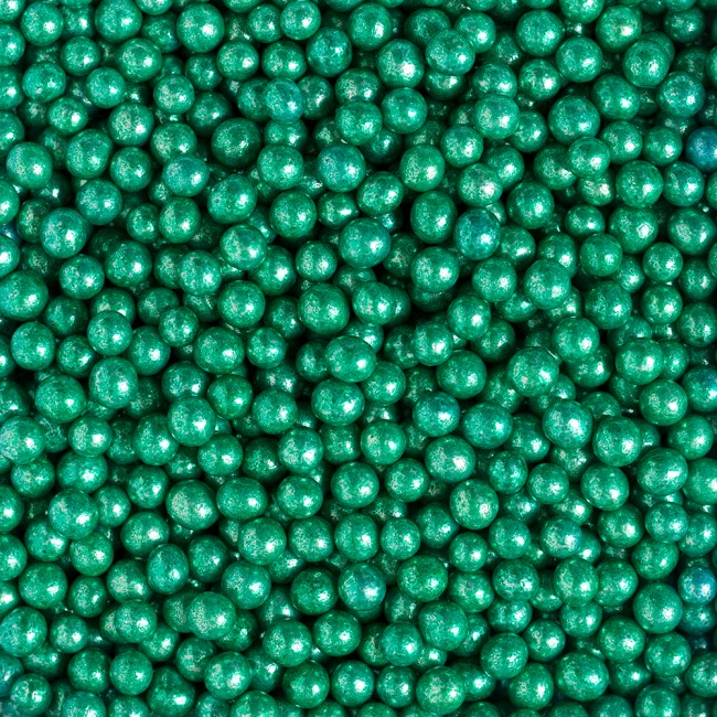 Perle di zucchero verde metallizzato 100gr