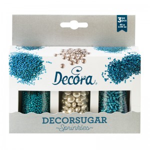 Set Decor Mix argento e azzurro