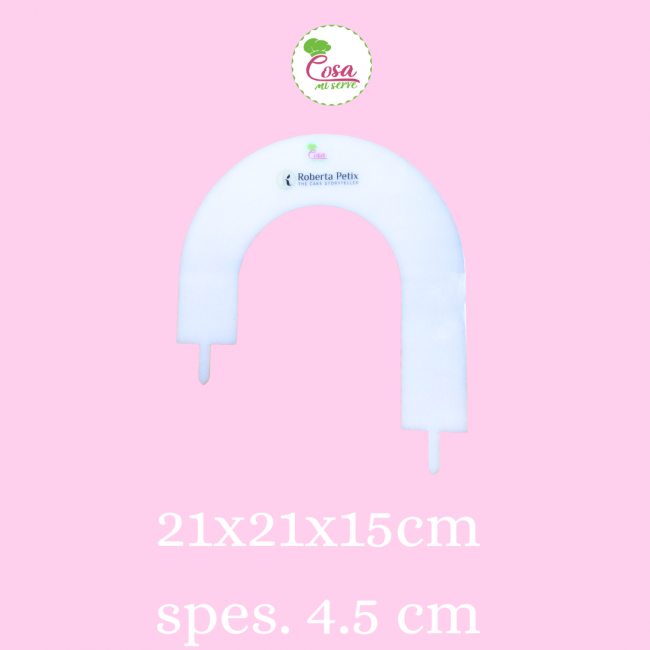 Guida al cake topper Arcobaleno 21x21x15cm spes.4.5cm