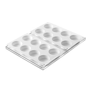 Stampo in Silicone gelato Biscotto mini Discotto 63 h 22 mm Set da 2 stampi 30x40 cm 