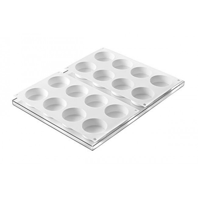Stampo in Silicone gelato Biscotto mini Discotto 63 h 22 mm Set da 2 stampi 30x40 cm