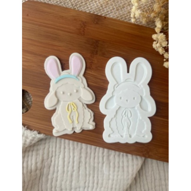 Timbro per biscotti Agnello di Pasqua + Tagliabiscotti