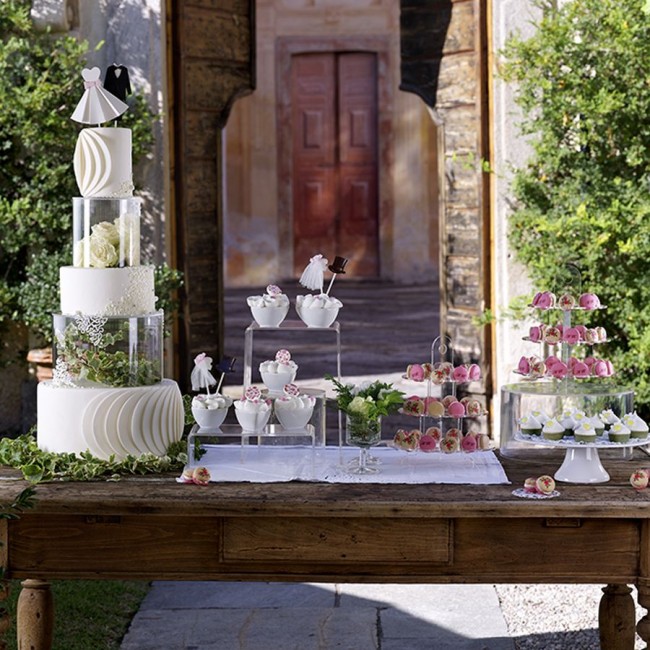 Alzata trasparente diametro 16 altezza 15