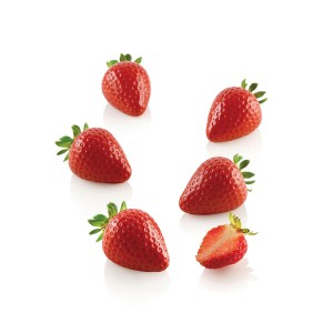 Stampo in silicone fragola + cutter Stampo in silicone fragola + cutter