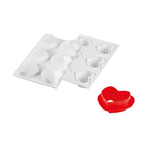 Stampo in Silicone  Cuore in 3D 74X83 h35