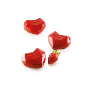 Stampo in Silicone  Cuore in 3D 74X83 h35