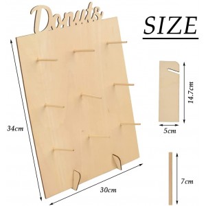 Espositore Donut Porta Ciambelle in Legno