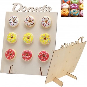Espositore Donut Porta Ciambelle in Legno