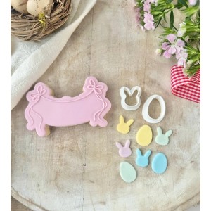 Taglia biscotto + timbro Fiocco per banner 