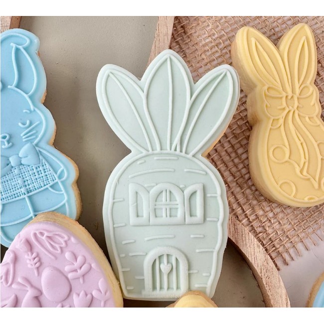 Timbro per biscotto Casetta carota + tagliabiscotti