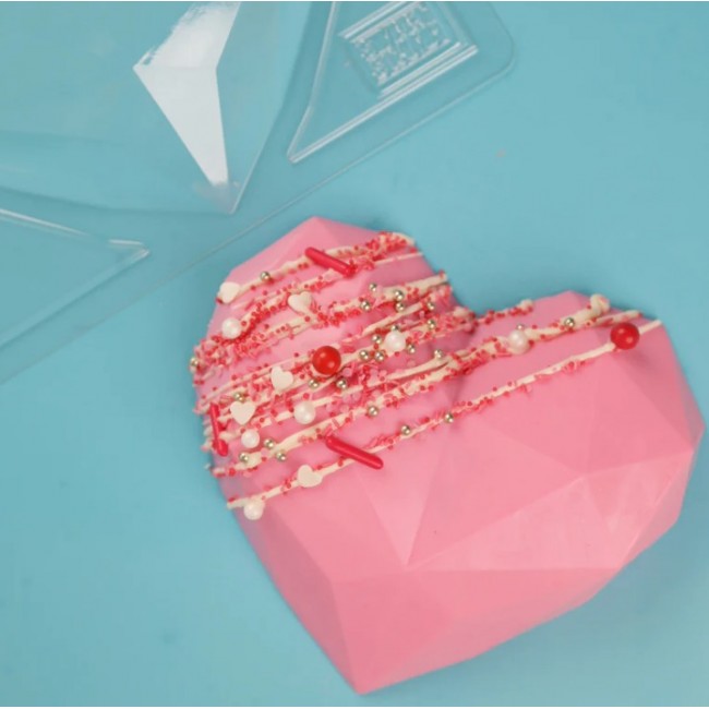 Stampo in plastica Dolce Gigante Geometrico Cuore Stampo