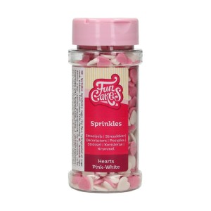 Decorazioni in zucchero Cuoricini Rosa-Bianco 60g Decorazioni in zucchero Cuoricini Rosa-Bianco 60g