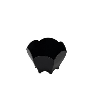 Coppetta Tulipano da 70 cc in plastica nera e bianca confezione da 25 pz.