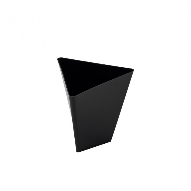 Coppette Triangolo in plastica da 70cc bianca nera e trasparente confezione da 25 pz.
