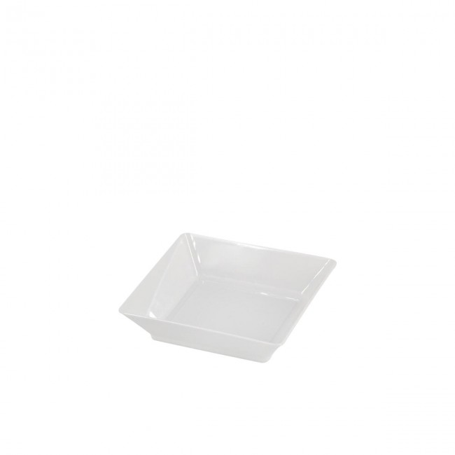 Vassoio small plate da 42cc dimensioni cm 6.5x6.5 bianco, nero e trasparente confezione da 25 pz