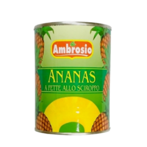 Ananas sciroppata a fette da 580 gr con 10 fette