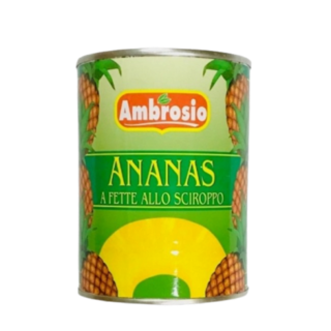 Ananas sciroppata a fette da 580 gr con 10 fette