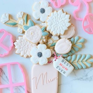 Set di barattoli e fiori Tagliabiscotti e timbro