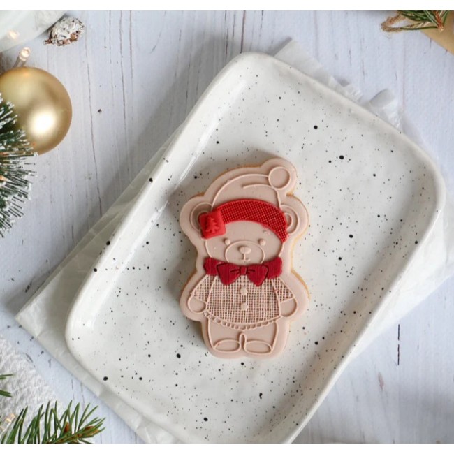 Taglia biscotto e timbro Orsetto di Natale