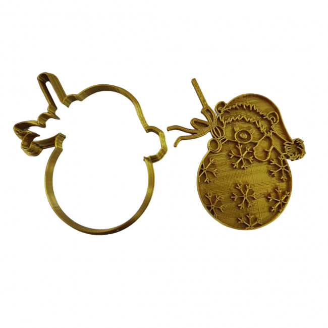 Stampo Dolce orsetto con pallina di Natale