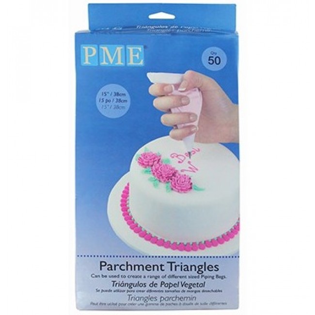 Sac à poche usa e getta Triangoli in pergamena Pk/50 (38mm / 15")