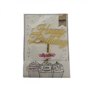 Topper Happy Birthiday Oro 