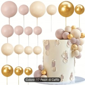 Sfere oro,beige e tortora 17 pezzi