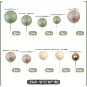 Sfere oro,verde salvia,panna e tortora 17 pezzi