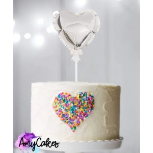 Palloncino Foil - Argento - Cuore