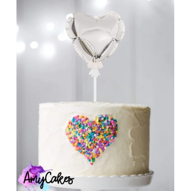 Palloncino Foil - Argento - Cuore