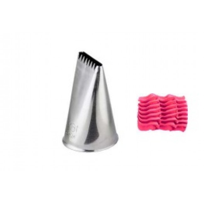 Beccuccio BOCCHETTA ACC. INOX CON PUNTA FESTONATA MM.28X4 SENZA BORDO