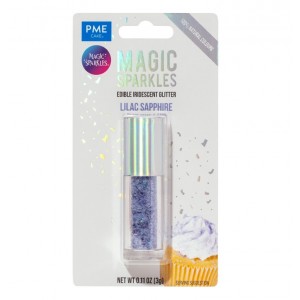 Magic Sparkles, glitter iridescente commestibile – Lilla Zaffiro (3 g)