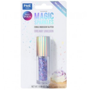 Magic Sparkles, glitter iridescente commestibile –  Unicorno (3 g)