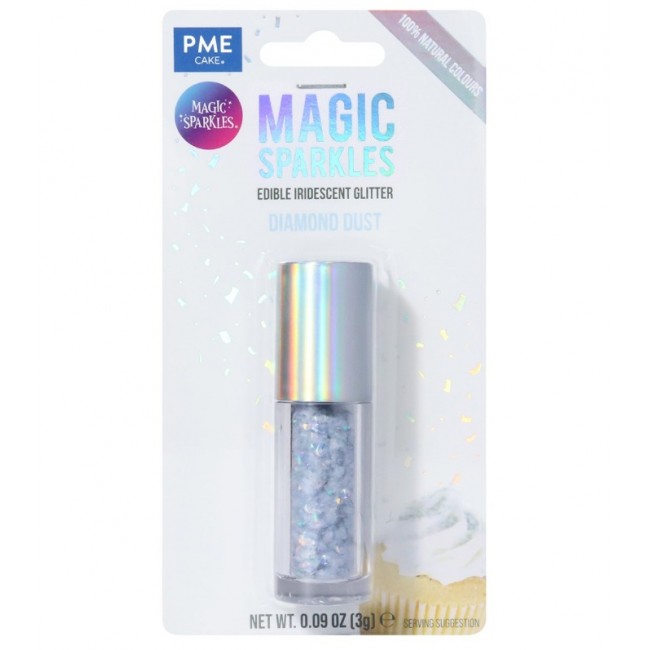 Magic Sparkles, glitter iridescente commestibile –  Polvere di diamante (3 g)